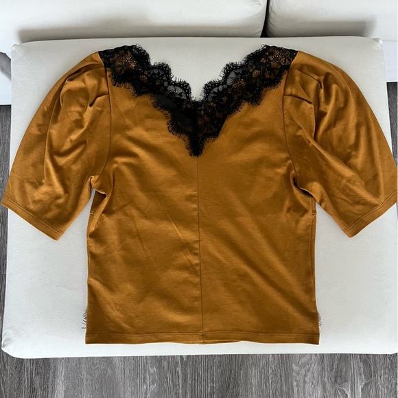 By Anthropologie lace-trimmed tee - Picture 5 of 11